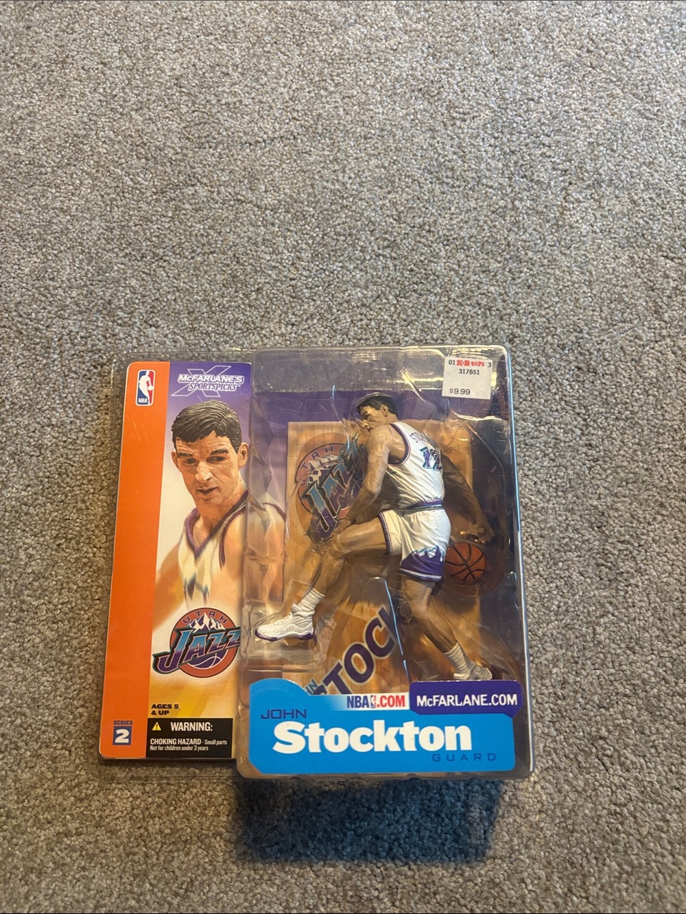 McFarlane John Stockton Utah Jazz Action Figure - White/Purple